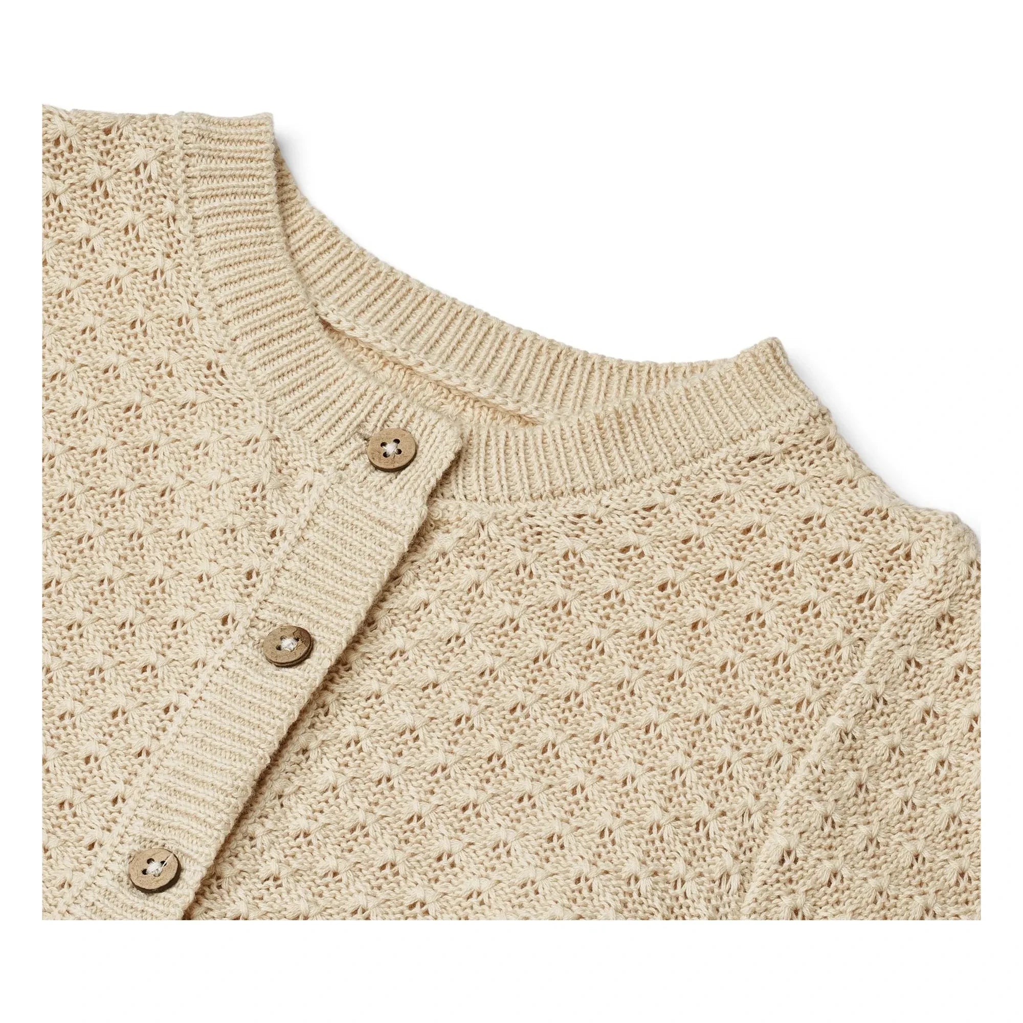 Wheat - Magnella Bio-Baumwollstrickjacke | Beige