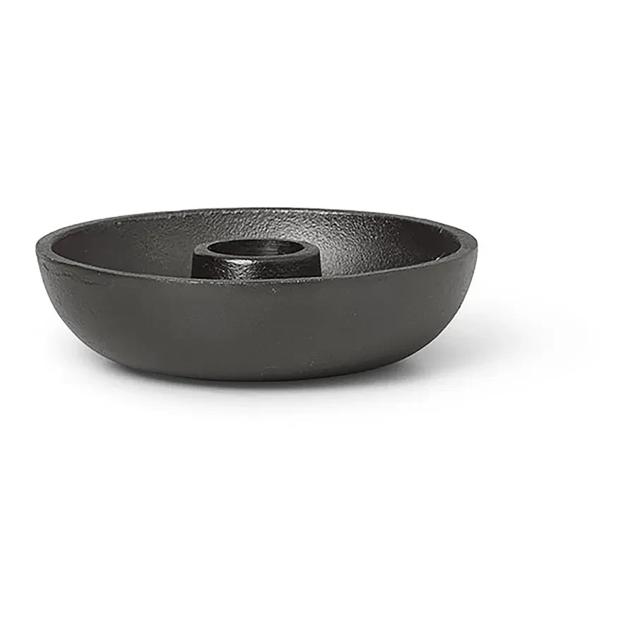 Ferm Living - Geri Dönüştürülmüş Alüminyum Kase Mumluk | Siyah