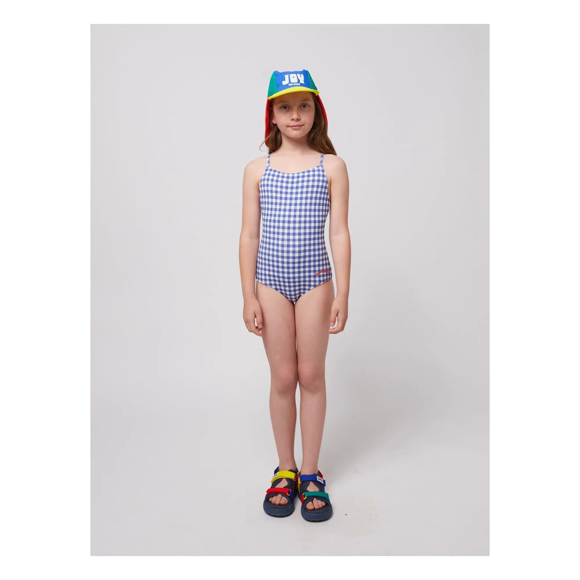 Bobo Choses - Vichy Badeanzug mit recycelten Fasern | Marineblau