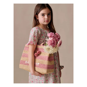 Bonpoint – Lysiane Fleurie Rüschenkleid aus Bio-Baumwolle | Rosa
