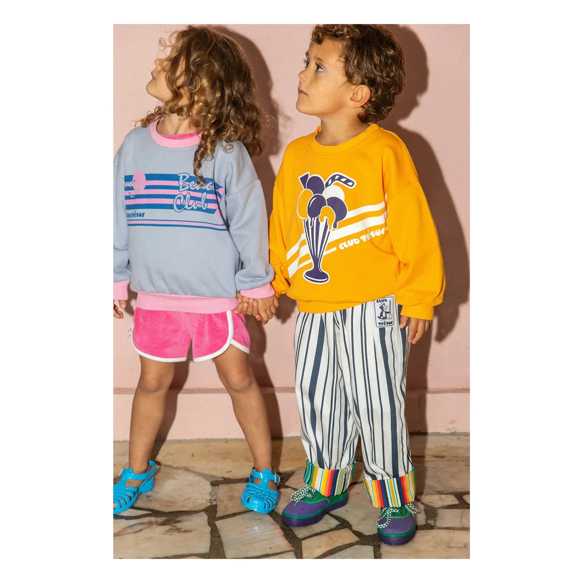 Club Trésor - Biarritz Sunset Gestreifte Hose | Marineblau