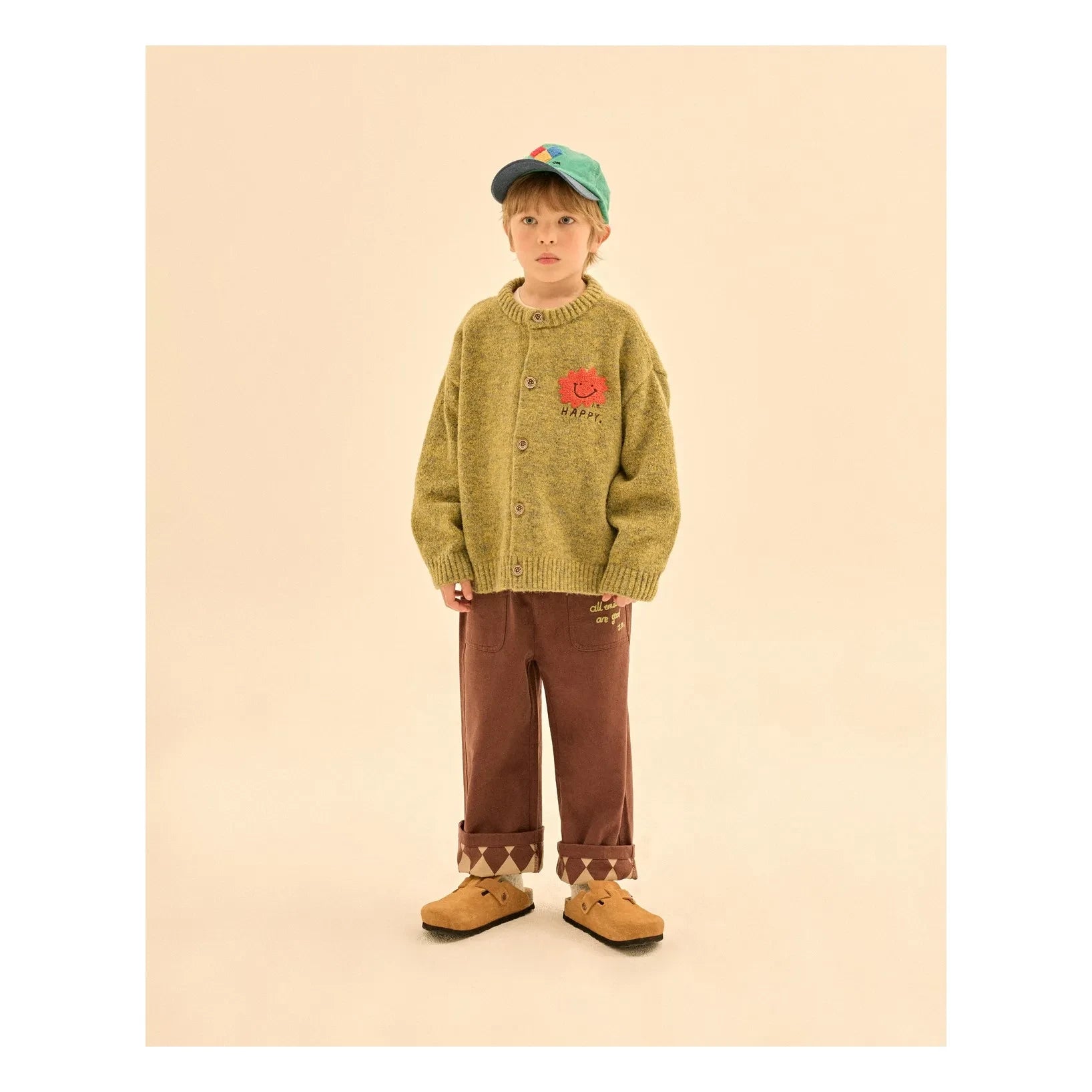 Jelly Mallow - Fröhliche Strickjacke | Olivgrün