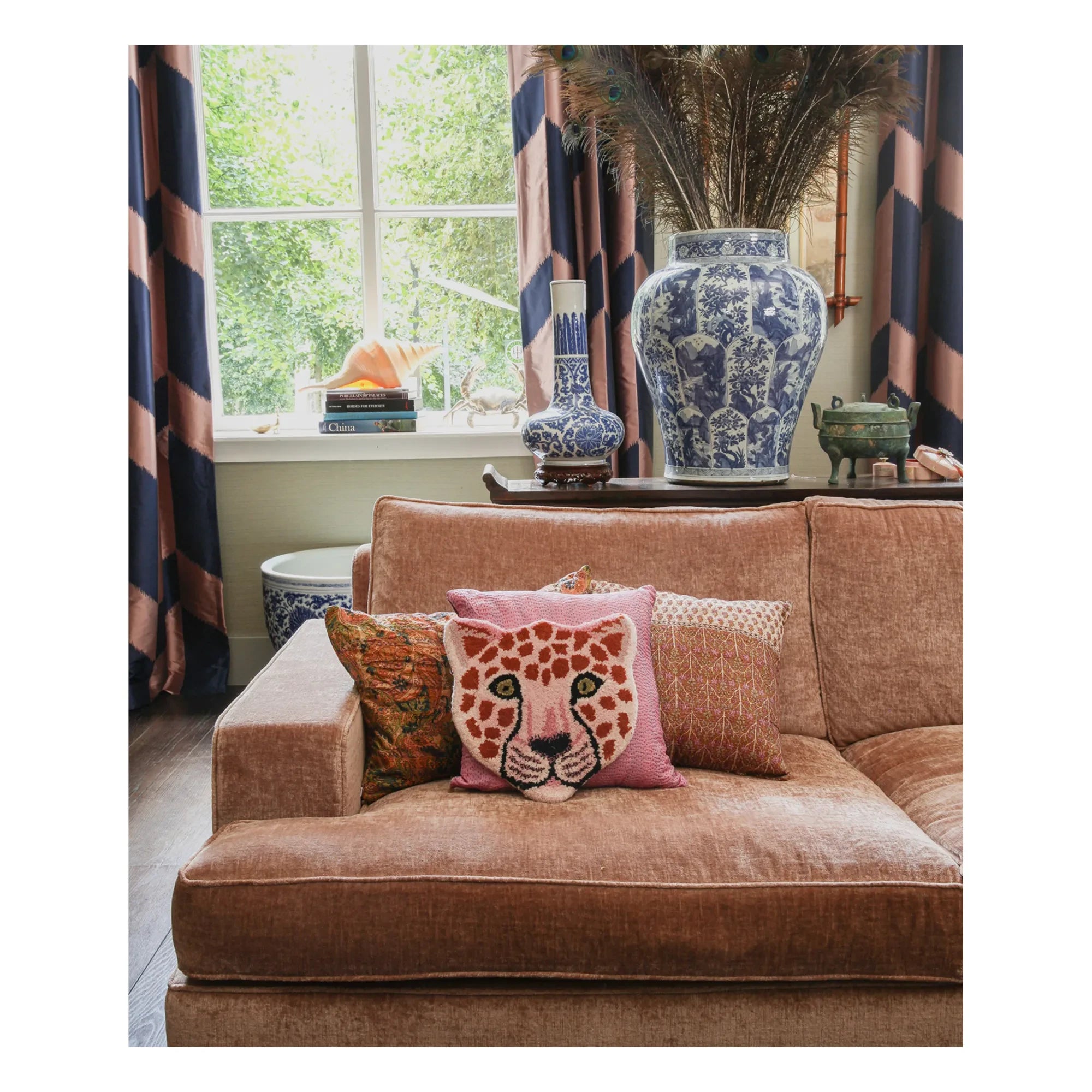 Doing Goods - Rosa Leopardenkopf-Wollteppich | Rosa