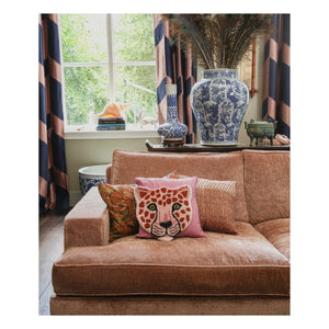 Doing Goods - Rosa Leopardenkopf-Wollteppich | Rosa