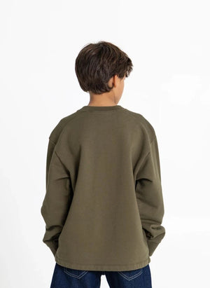 Smallable Kid - Favio Friends & Co Organische Baumwoll-Sweatshirt | Verdigris