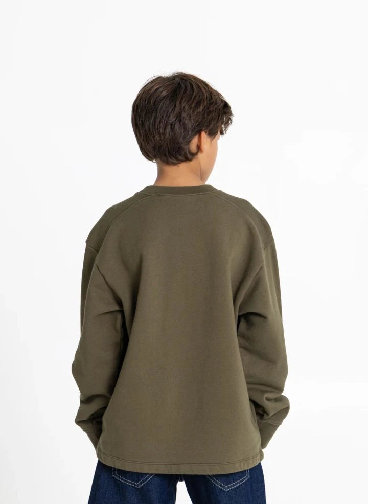Smallable Kid - Favio Friends & Co Organische Baumwoll-Sweatshirt | Verdigris