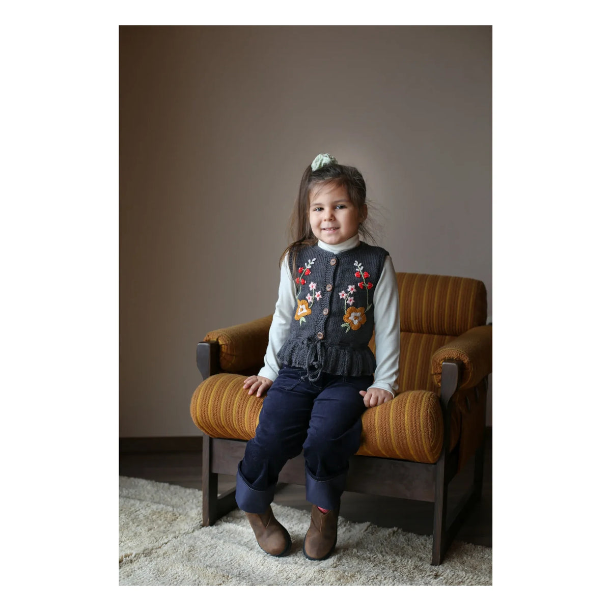 Kalinka - Stephanie Merino Yünlü Kolsuz Yelek | Kömür grisi