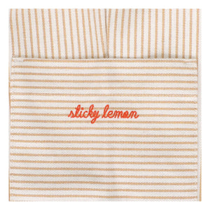 Sticky Lemon - Gestreifter Zitronenlatzhose | Weiß