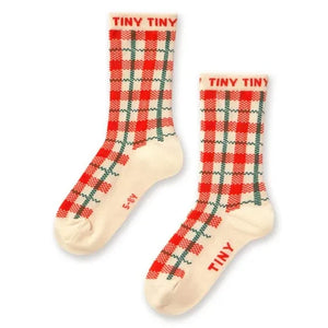 Tinycottons - Karierte Socken | Ecru