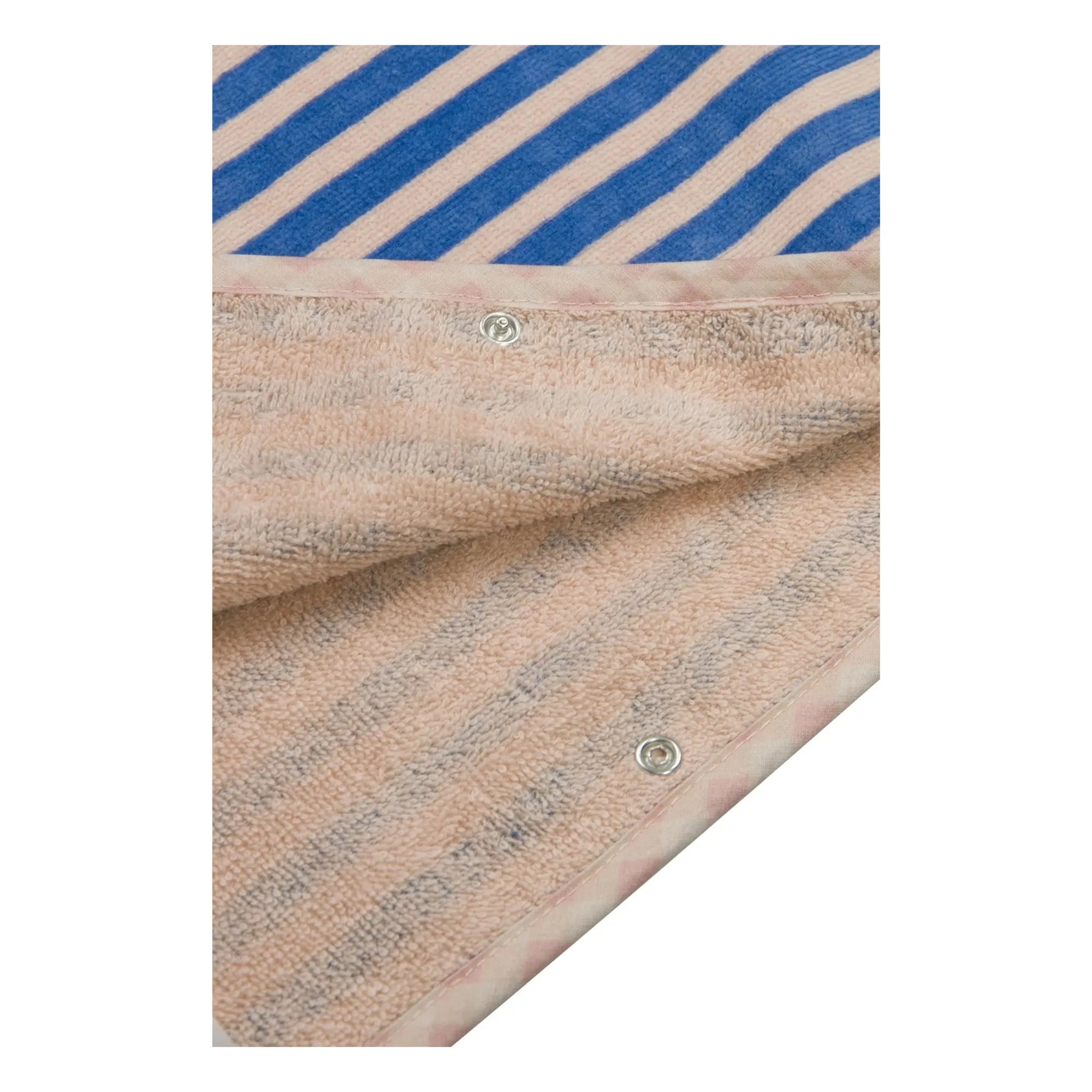 Jera Mini - Gestreiftes Handtuch Badeponcho | Hellrosa
