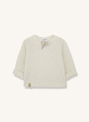1+ in the family - Mateu Fleece ve Keten Tişört | Ecru