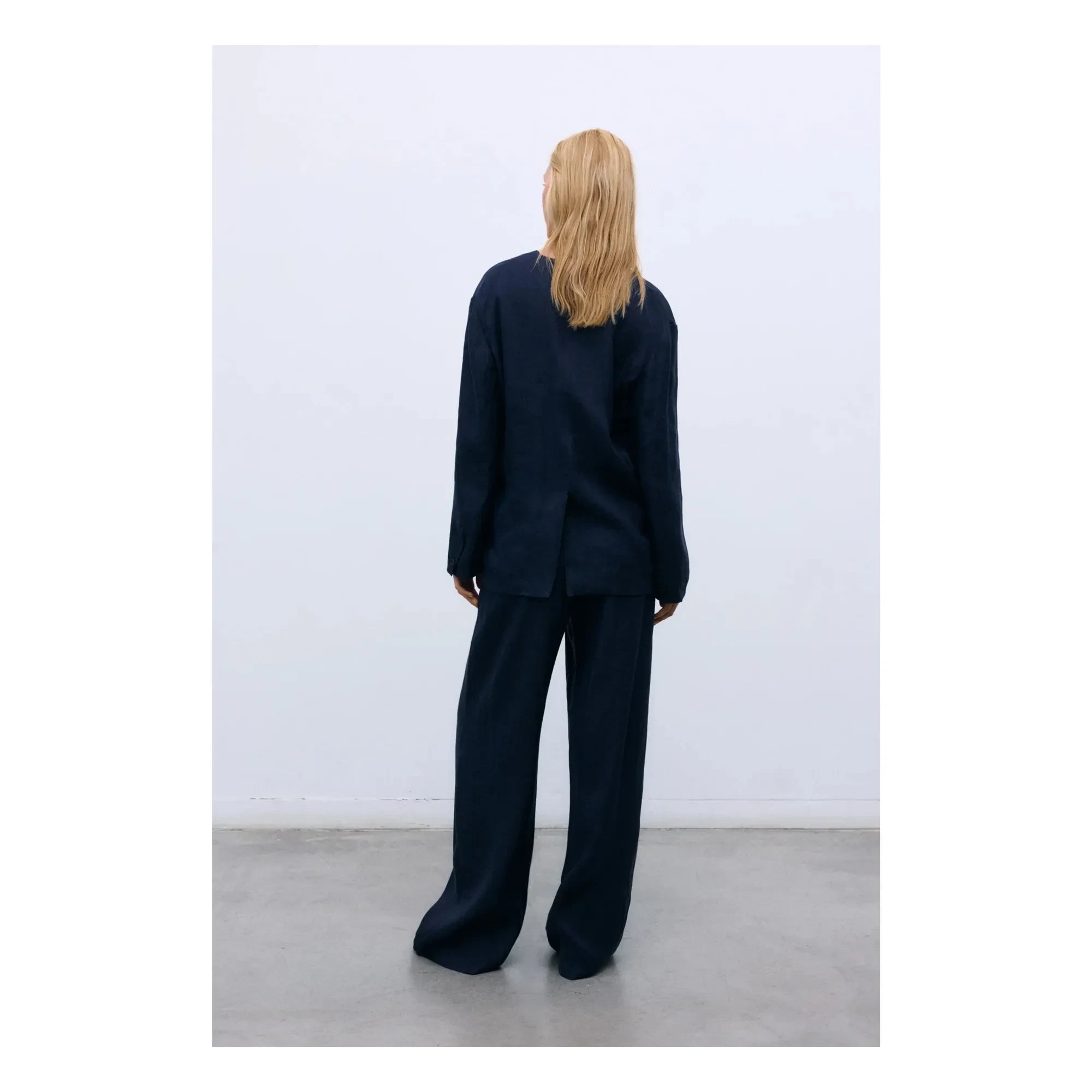 the new society - Luz Leinenhose | Nachtblau