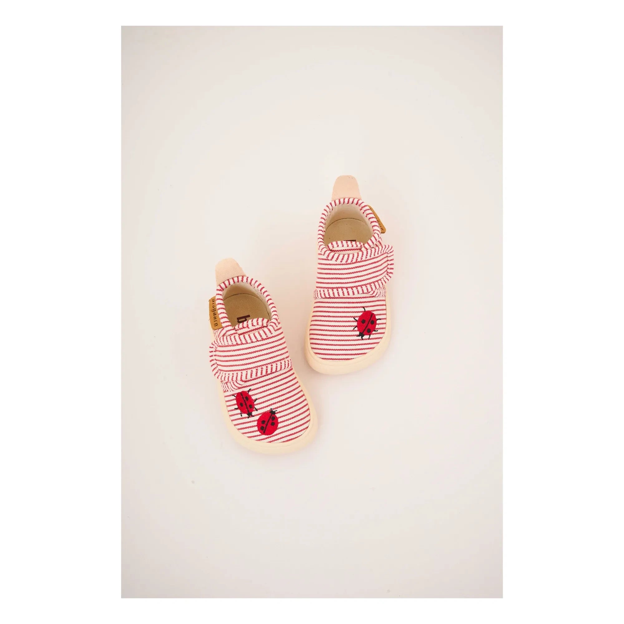 bisgaard - Gestreifte Lauflernschuhe mit Marienkäfer | Rot