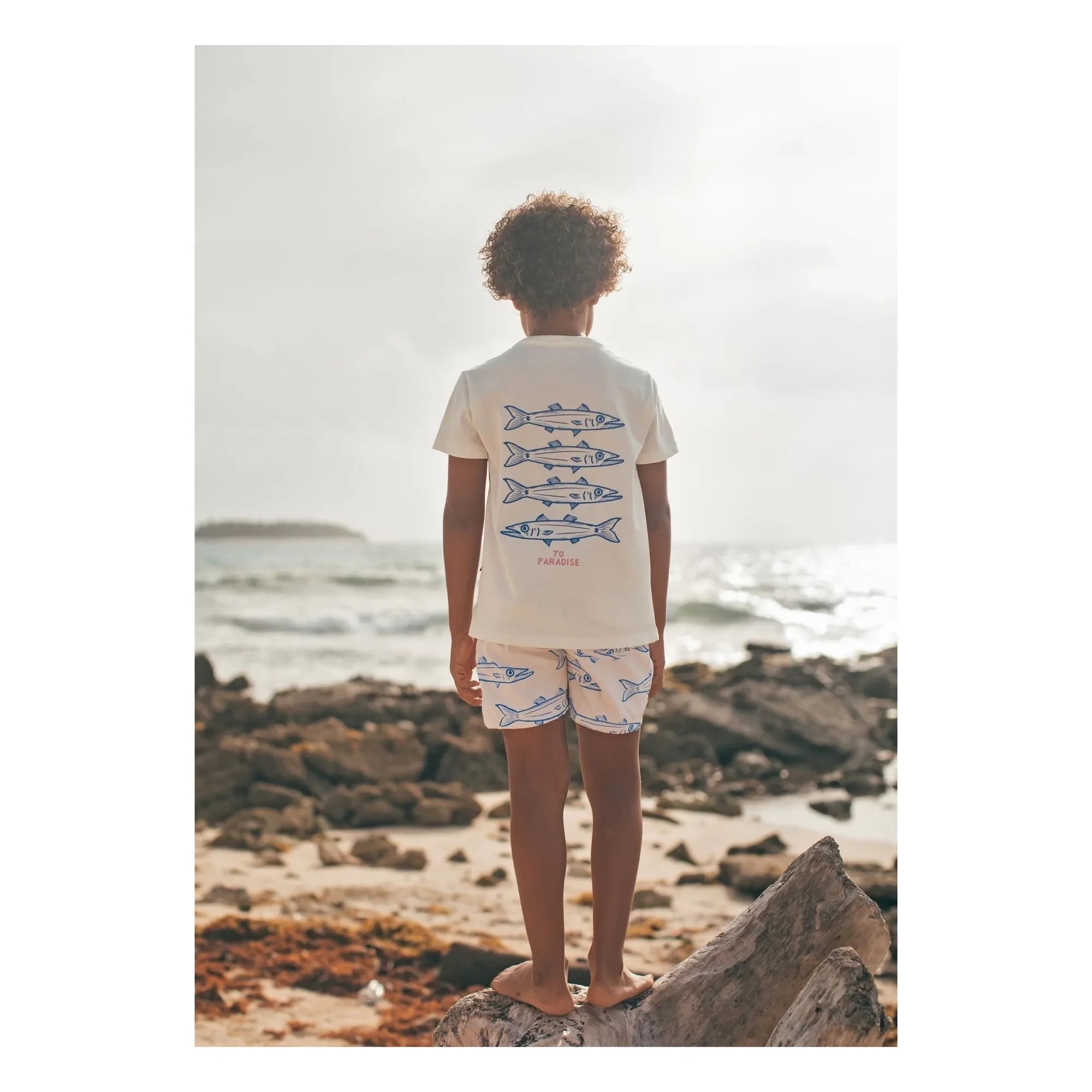 Pepita & Me - T-Shirt mit Barracuda-Aufdruck | Weiß