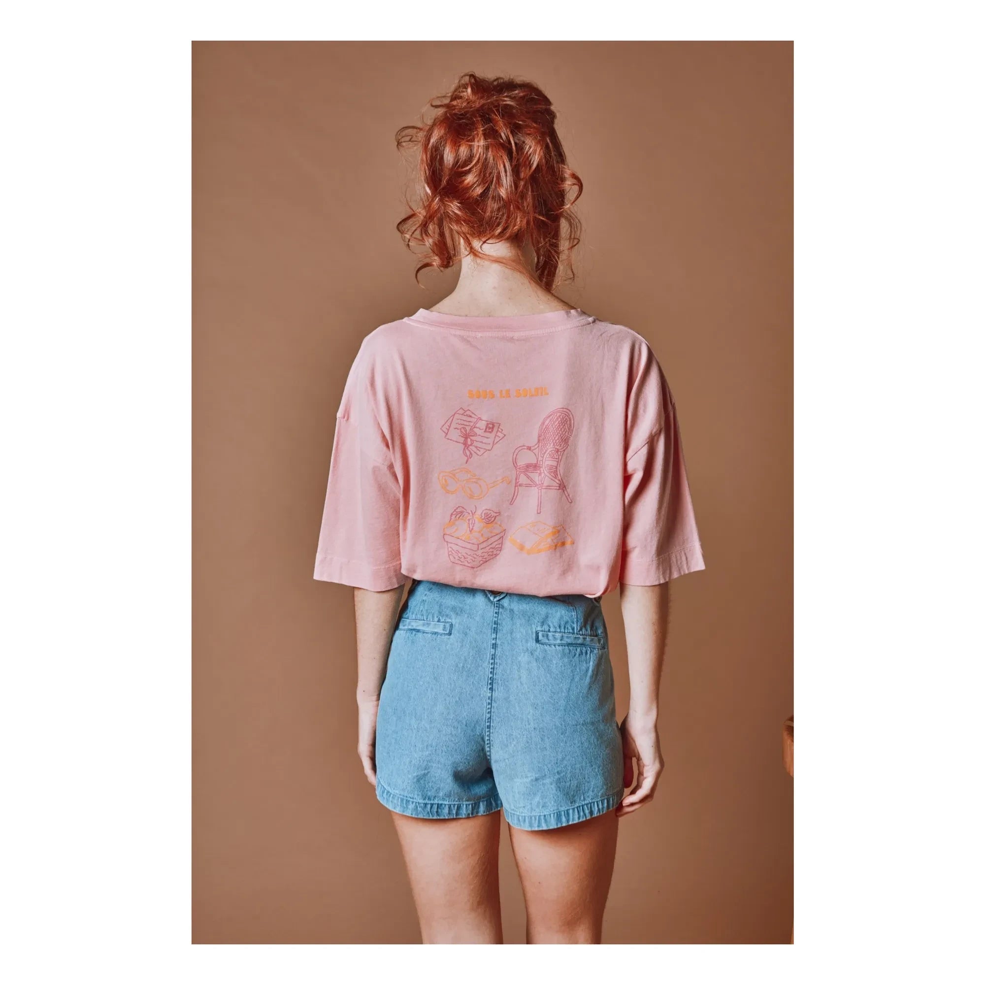 Emile et Ida - T-Shirt Soleil aus Bio-Baumwolle | Rosa