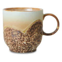 HKliving - Kaffeetasse aus Steingut | Braun
