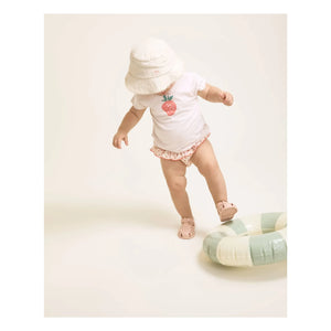 Búho - Seersucker Bloomer mit Blumenmuster | Peach