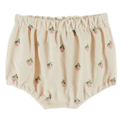 Emile et Ida - Kirsche Bio-Baumwoll-Bloomer mit Schwammstruktur | Creme