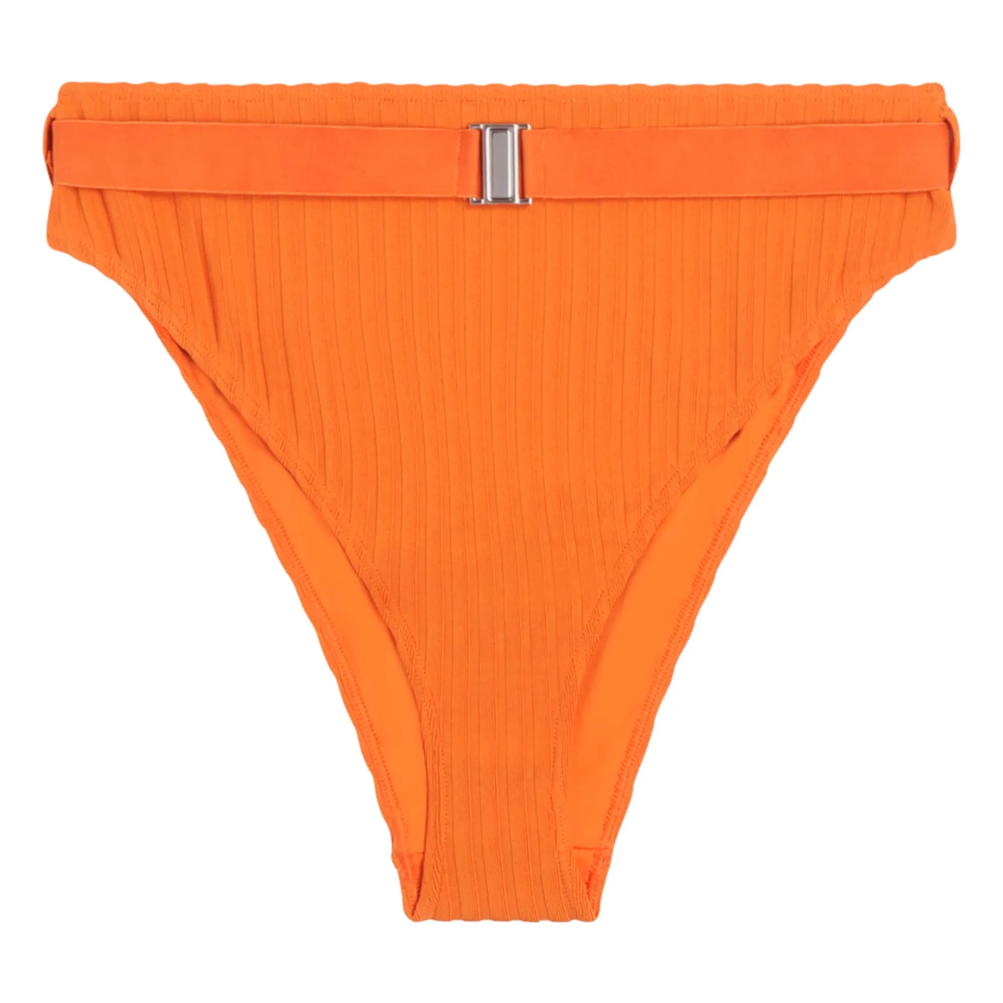 Icone - Sergio High-Waist-Ripp-Jersey-Hose | Orange