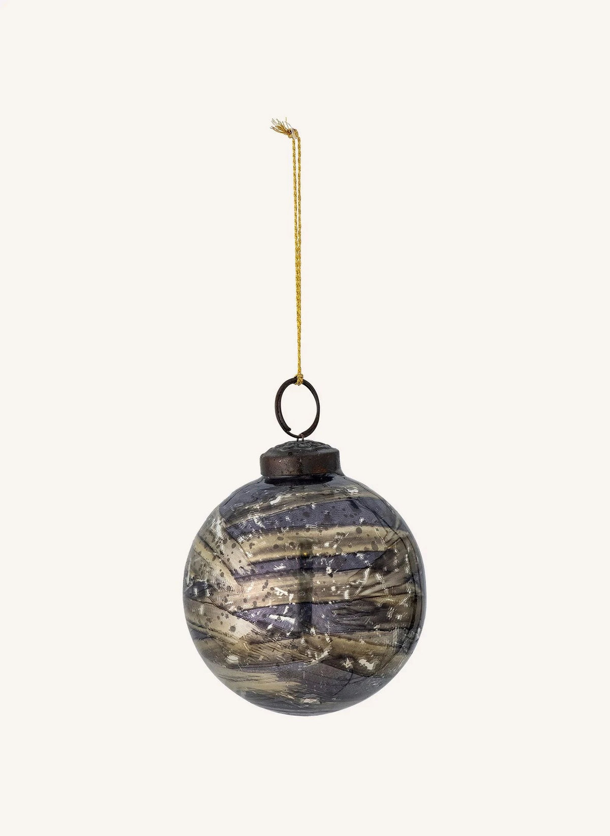 Bloomingville - Glas Weihnachtsornament | Grau