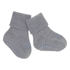 GOBABYGO – Rutschfeste Socken aus Merinowolle | Grau
