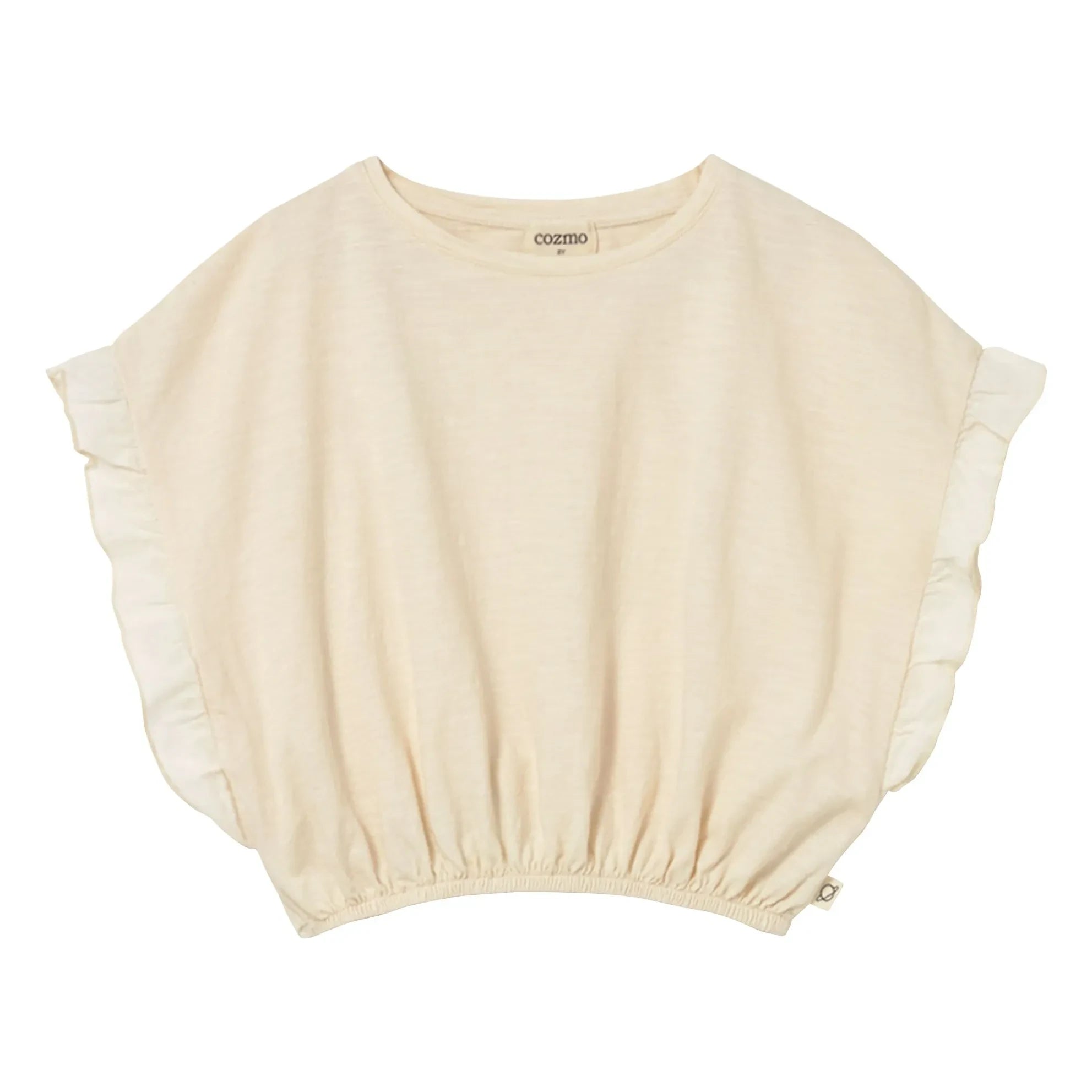 Cozmo - Iris T-Shirt mit Volant | Ivory