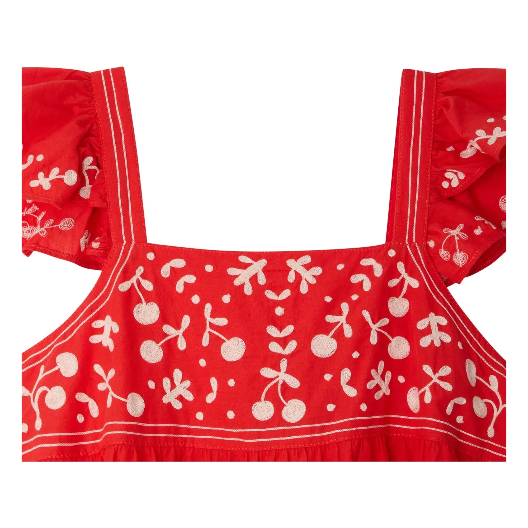 Bonpoint - Cora Bio-Baumwollkleid | Mohnrot