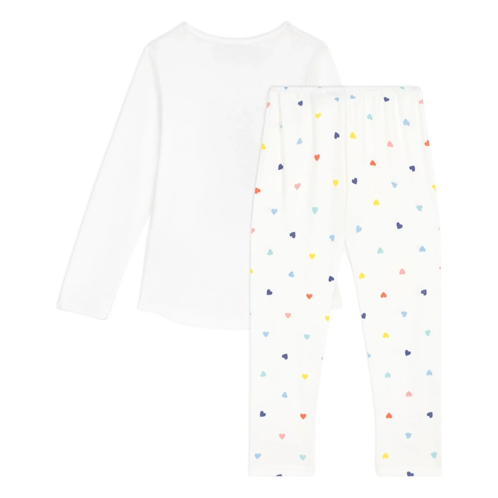 Petit Bateau - Katzenpyjama aus Bio-Baumwolle | Weiß