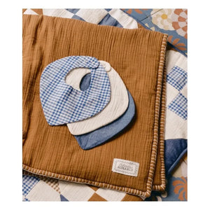 Editions Aimable - Bandana Brigitte - 2'li Set | Mavi Vichy Pamuk
