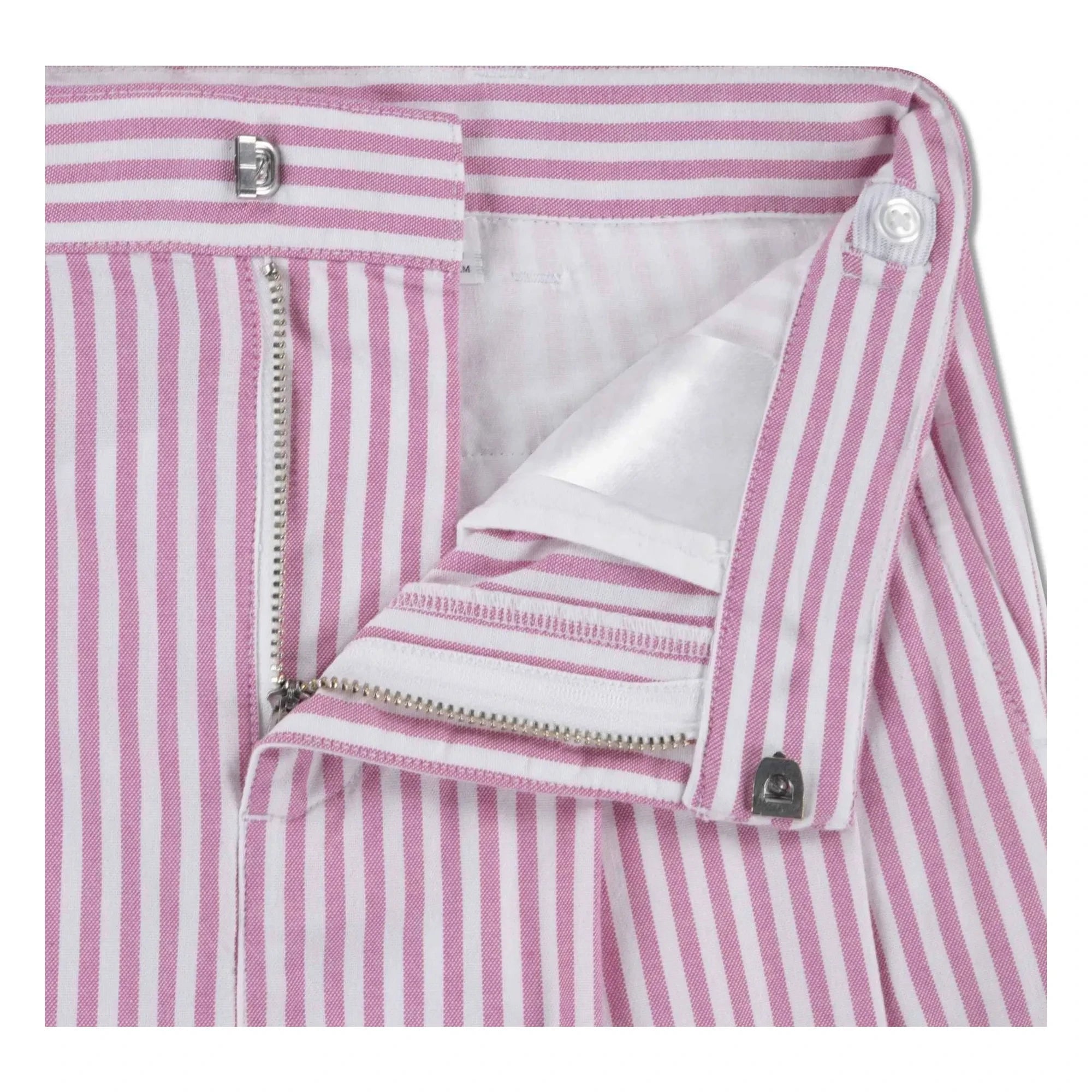 Lacoste - Gestreifte Bio-Baumwoll-Pinch-Shorts | Rosa
