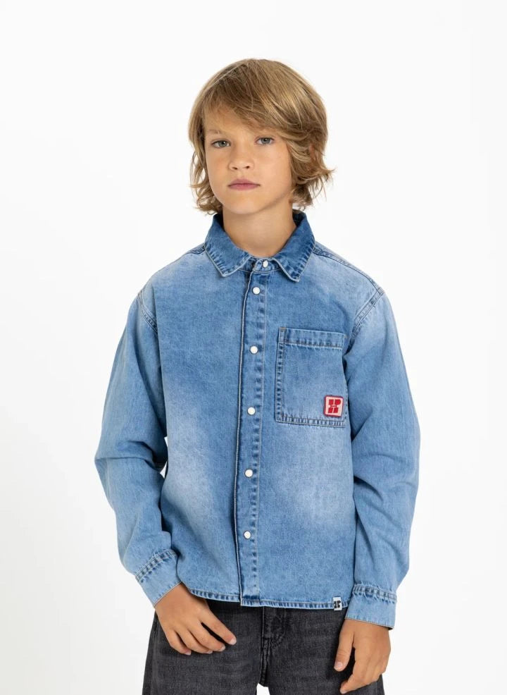 Hundred Pieces - Enzo Denim Hemd | Hellblau Denim