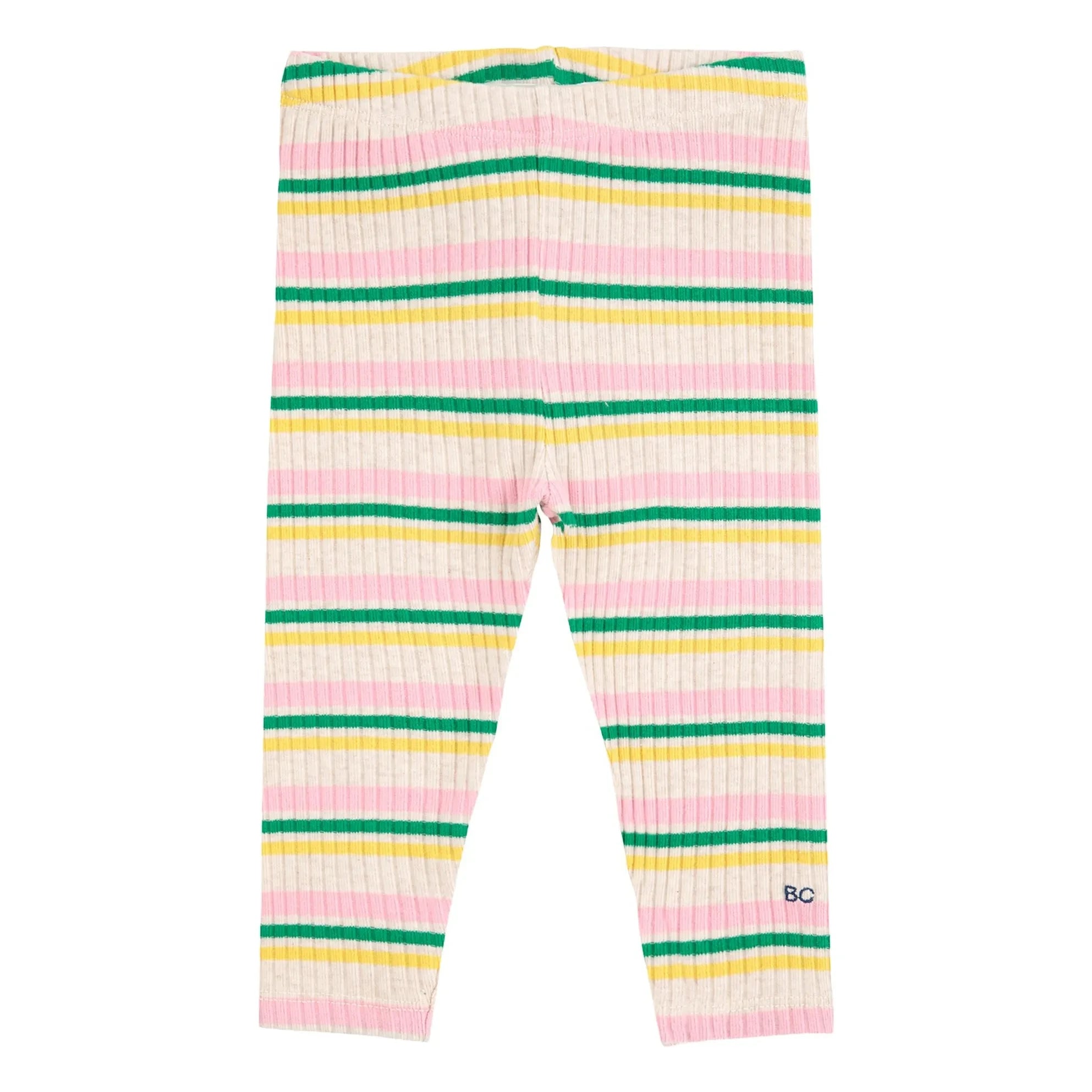 Bobo Choses - Gerippte Leggings mit Streifen | Ecru