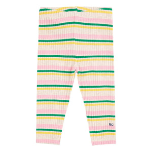 Bobo Choses - Gerippte Leggings mit Streifen | Ecru