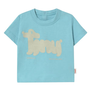 Tinycottons - T-Shirt mit Hunde-Print aus Bio-Baumwolle | Hellblau