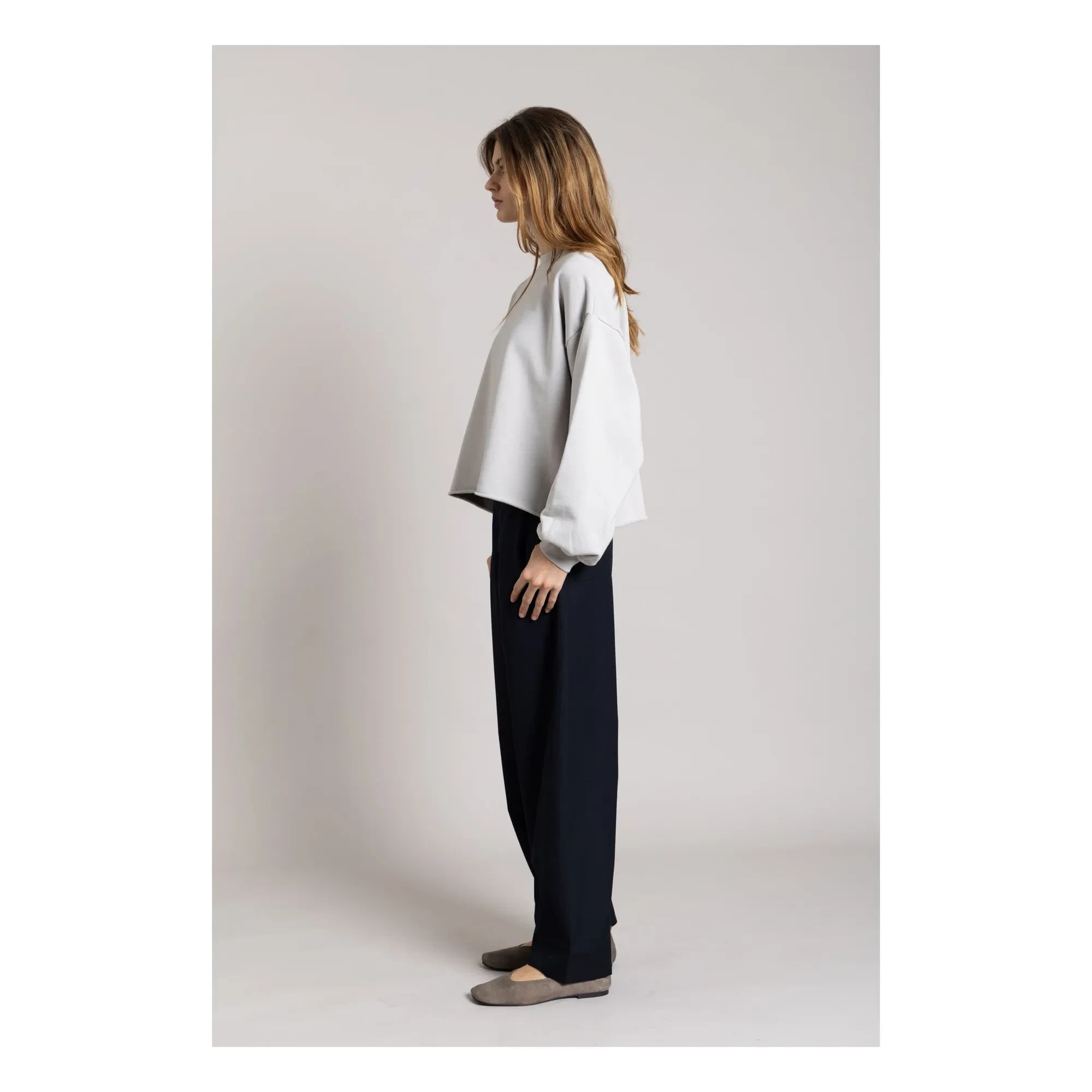 Smallable Woman - Bria Bio-Baumwoll-Sweatshirt | Perlgrau