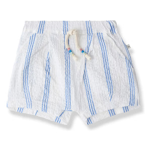 1+ in the family - Conca Gestreifte Bermuda-Shorts | Hellblau