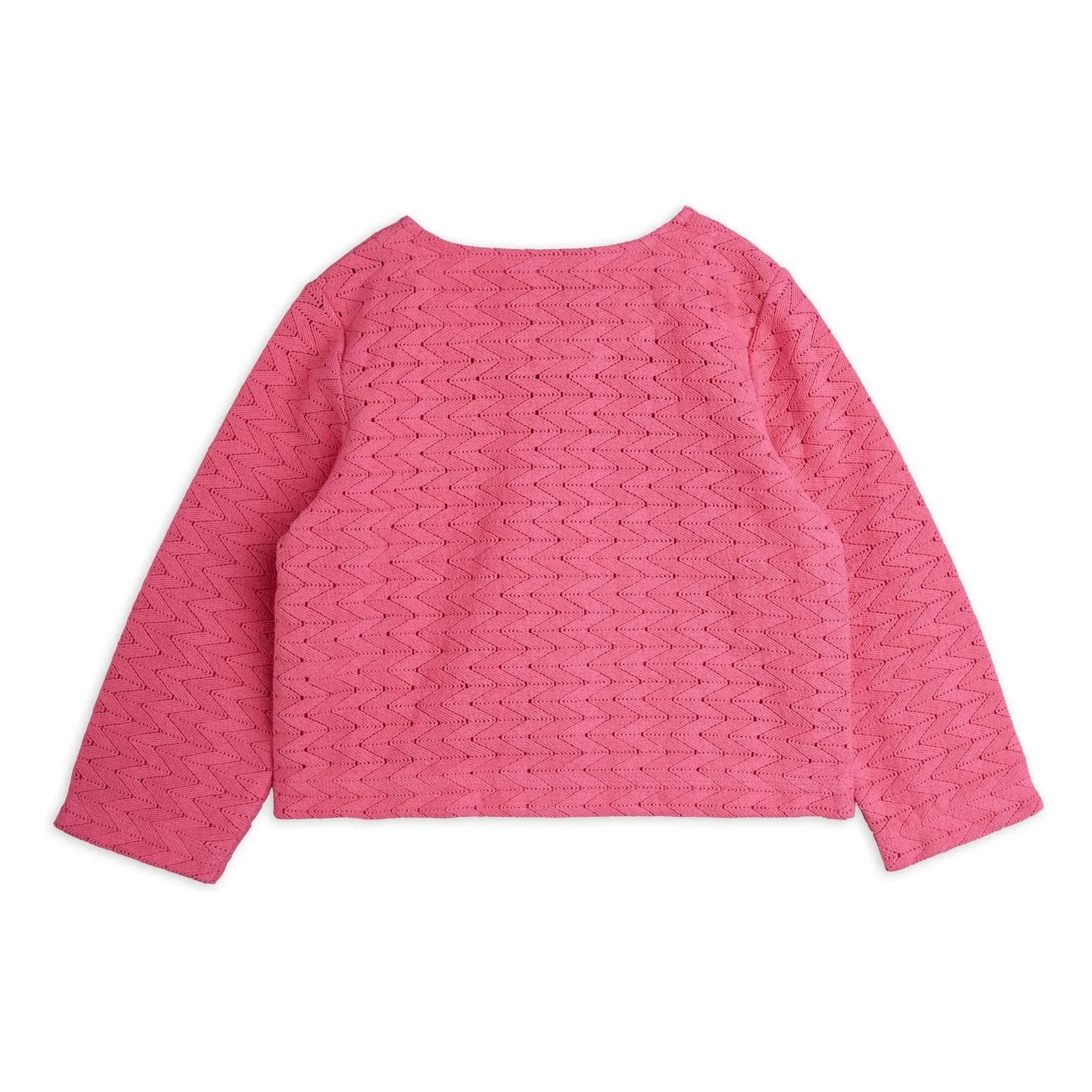 Mini Rodini - Bio-Baumwoll-Spitzenstrickjacke | Rosa