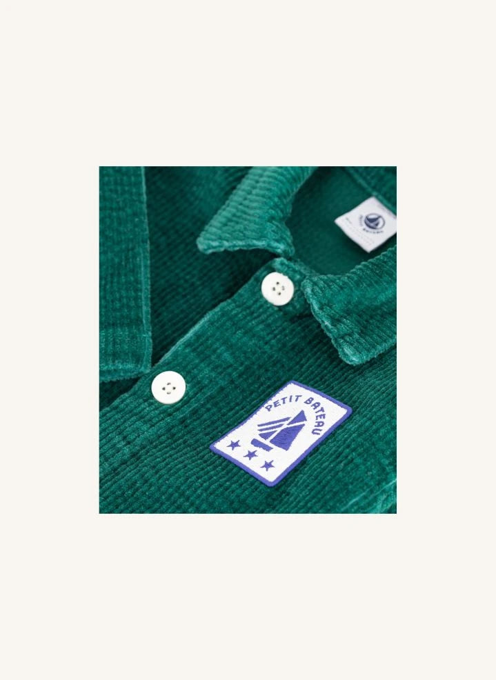 Petit Bateau - Pompist Ripp-Overall aus Bio-Baumwolle | Grün