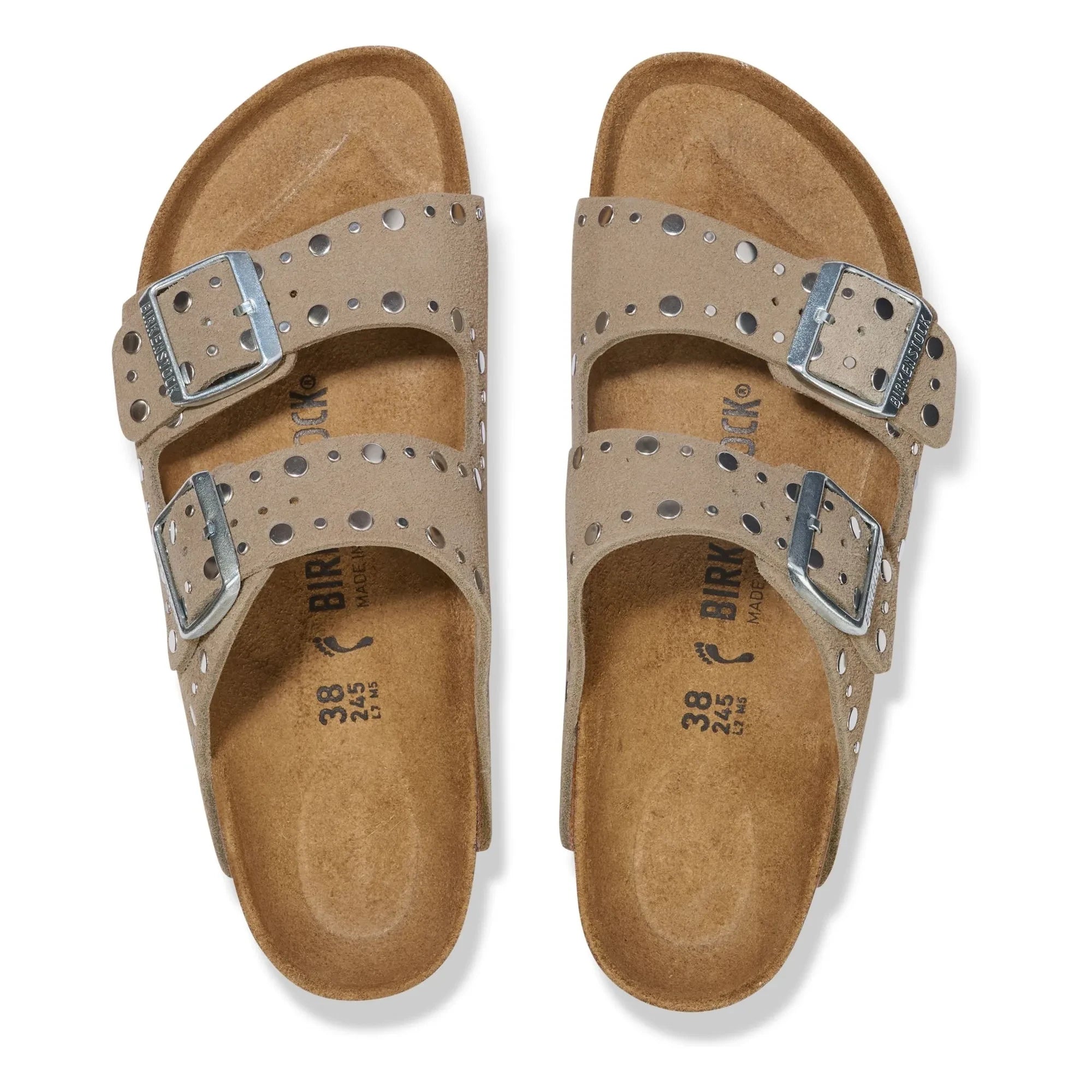 BIRKENSTOCK - Arizona Sandalen mit Nieten Schweden | Taupe