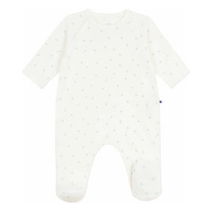 Petit Bateau – Schlafstrampler Pati aus Bio-Baumwolle | Weiß