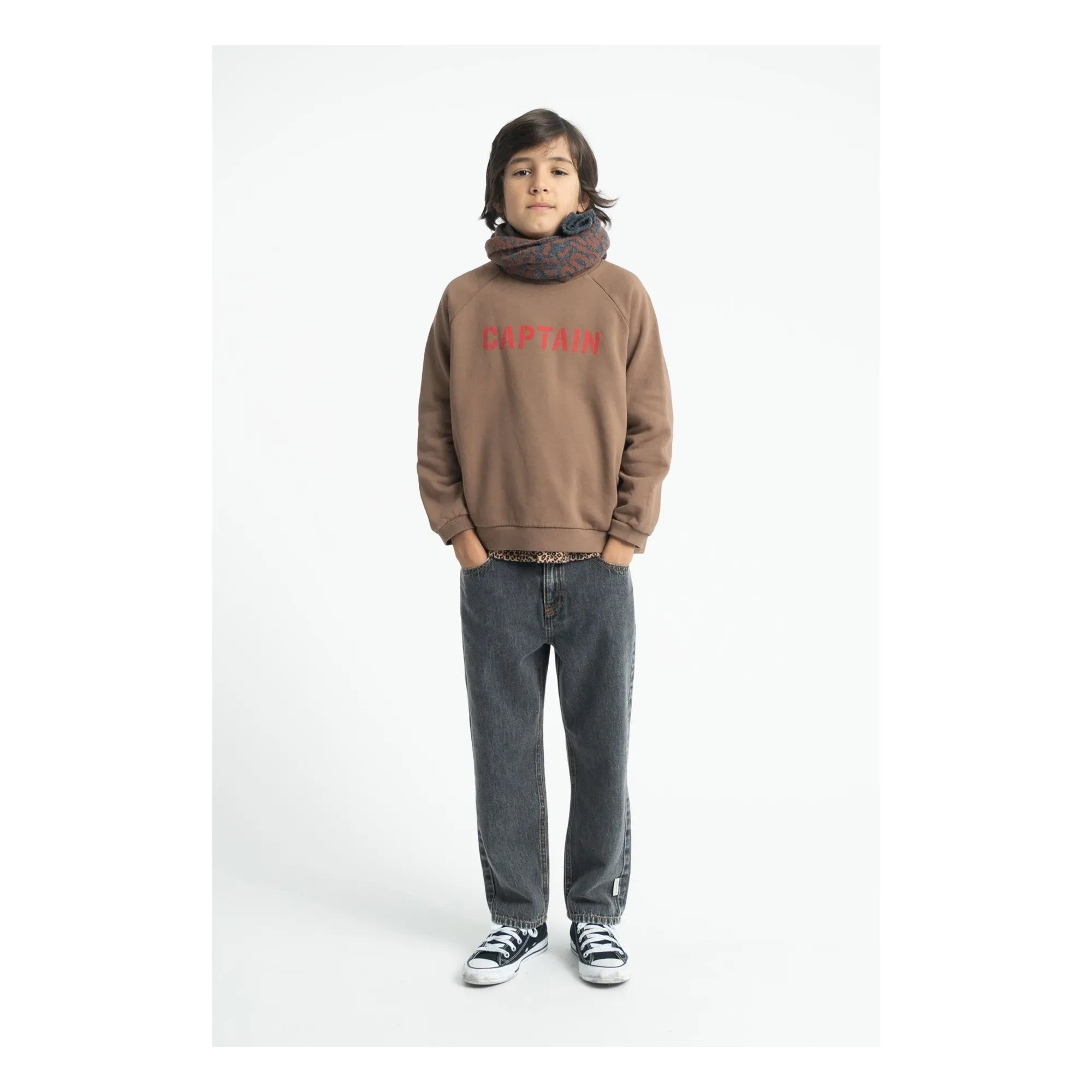 Piupiuchick - Sweat Captain Organik pamuk | Kahverengi