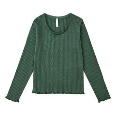 Rylee + Cru - Mini-Ripp-T-Shirt | Grün