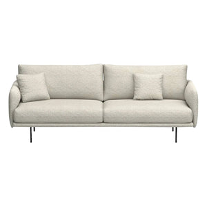 Panac Edition - Bouclé Stoff Isly 3-Sitzer Sofa - 205 cm | Gebrochenes Weiß