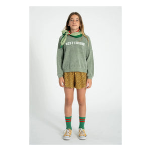 Piupiuchick - Best Friend Bio-Baumwoll-Frottee-Sweatshirt | Dunkelgrün