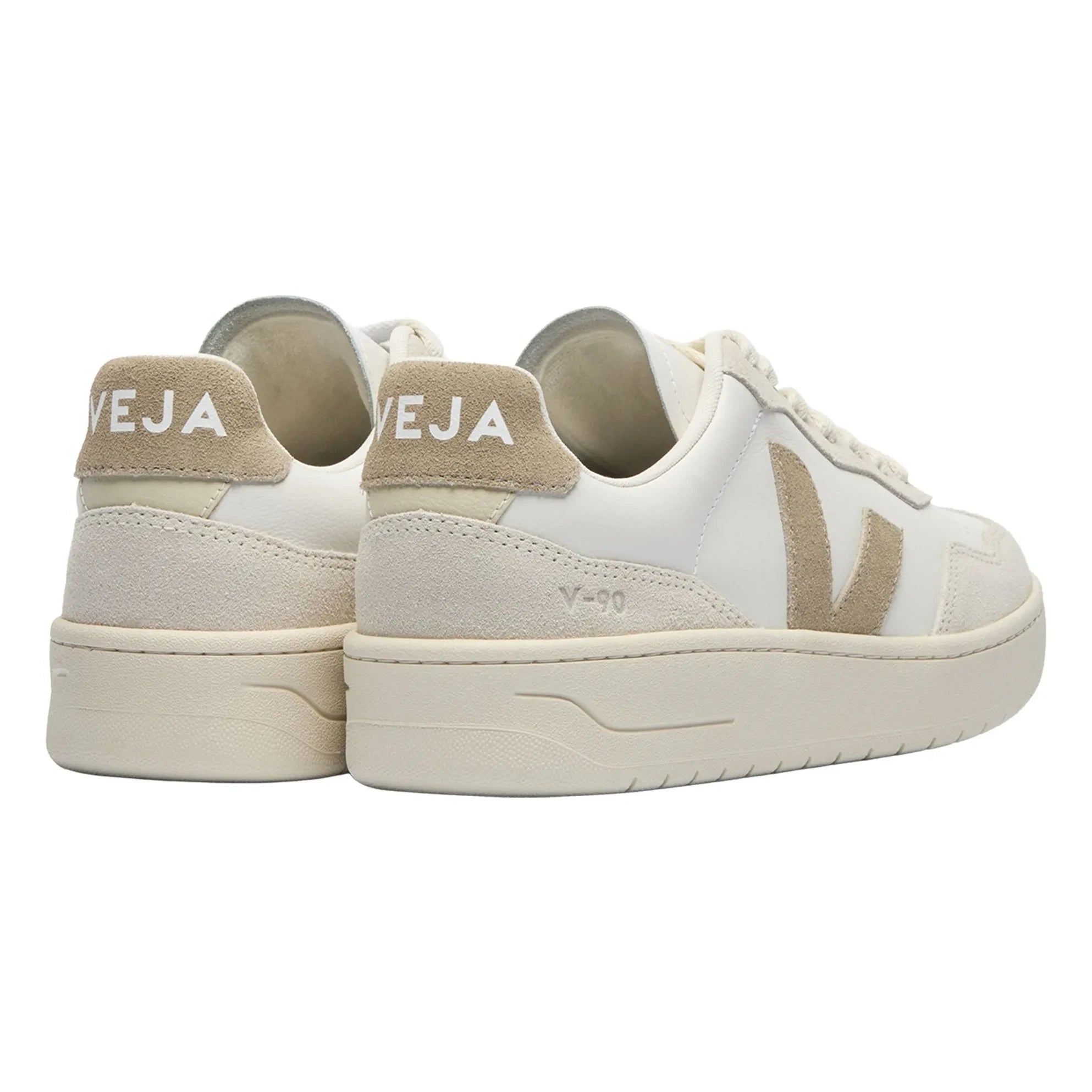 Veja - V-90 Leather O.T. Sneakers | Taupebraun