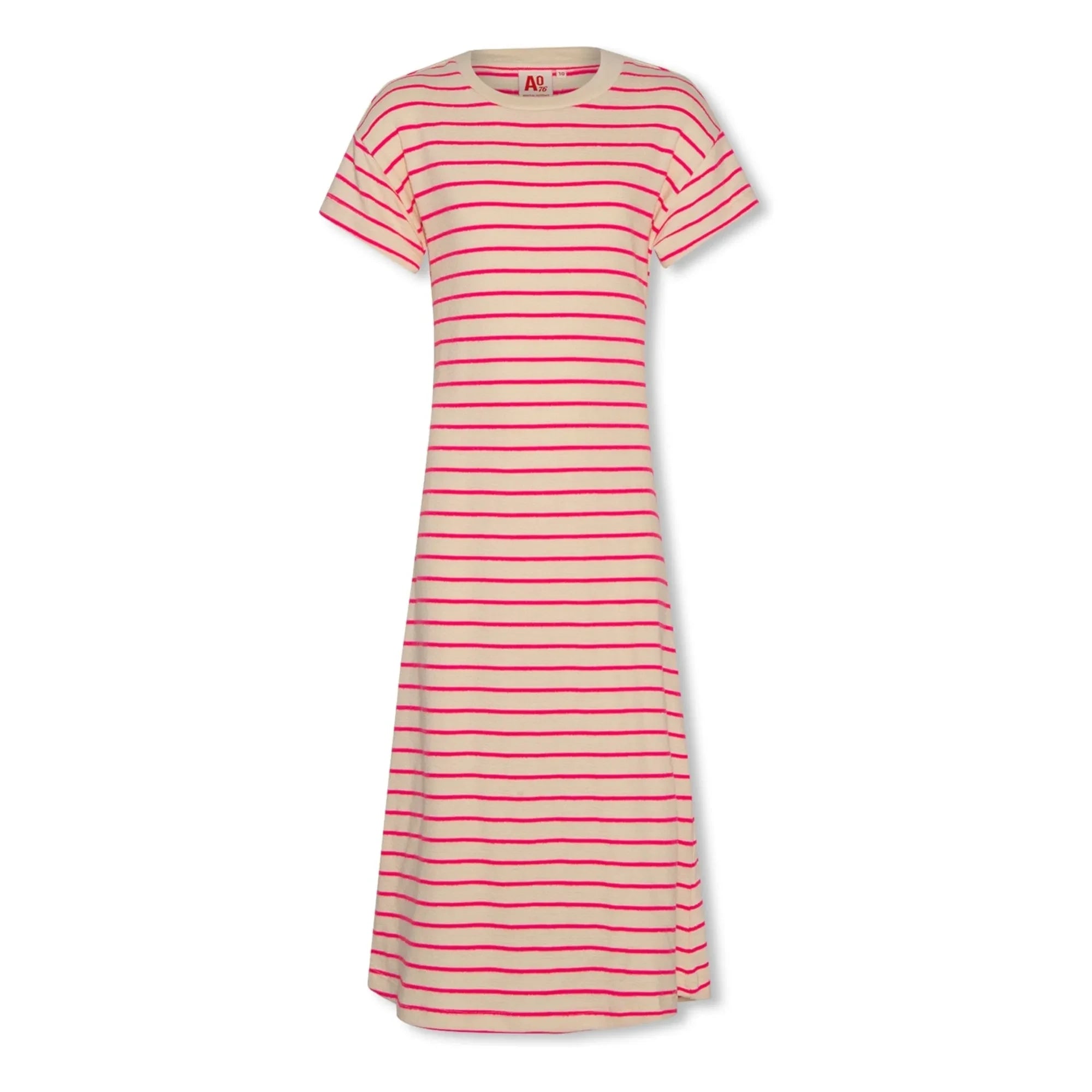 AO76 - Gestreiftes Neo Kleid | Pink