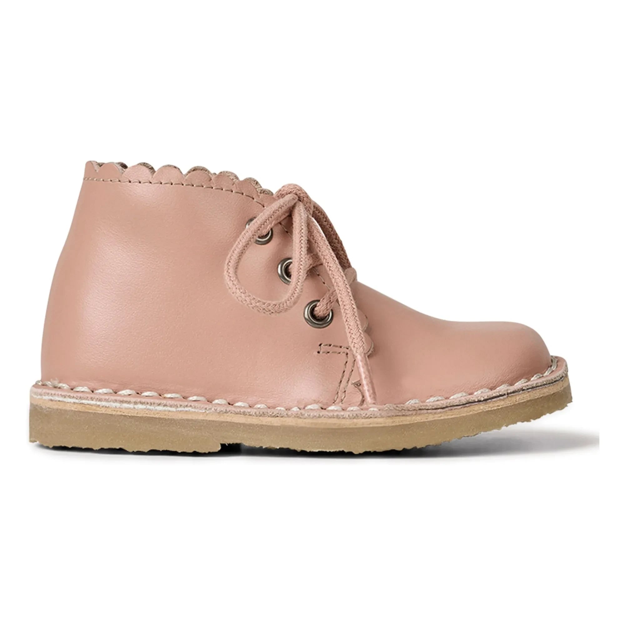 Petit Nord - Kürbis-Stiefeletten mit Spitze | Blassrosa