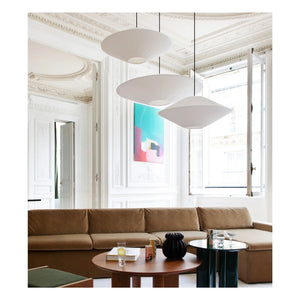 The Socialite Family - Brera plissierter Baumwoll-Kronleuchter - EU-Version (220 V) | Creme