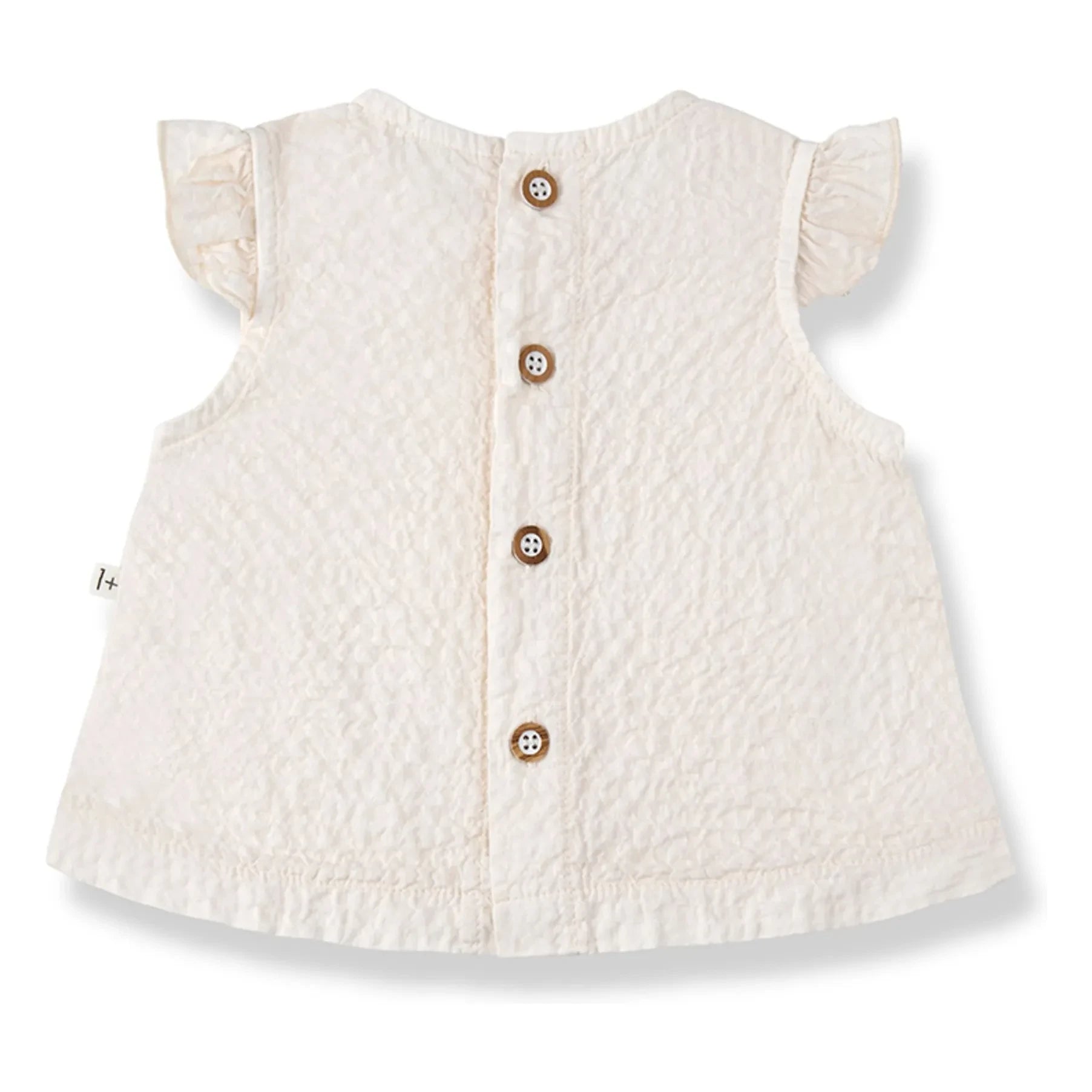 1+ in the family - Apolonia Seersucker Bluse und Bloomer Set | Ecru
