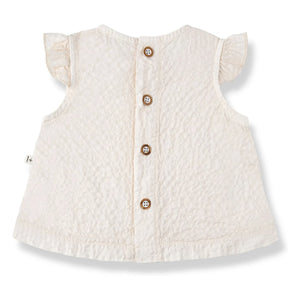 1+ in the family - Apolonia Seersucker Bluse und Bloomer Set | Ecru
